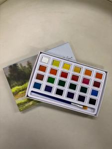 Ensemble de <span class=keywords><strong>peinture</strong></span> <span class=keywords><strong>gouache</strong></span> <span class=keywords><strong>à</strong></span> <span class=keywords><strong>l</strong></span>'<span class=keywords><strong>eau</strong></span> personnalisée Daqian, peintures <span class=keywords><strong>à</strong></span> <span class=keywords><strong>l</strong></span>'huile solides pour la <span class=keywords><strong>peinture</strong></span> sur papier et toile, boîte de 24 couleurs, aquarelle solide - Product Image 6