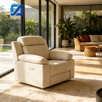 Fauteuil inclinable électrique individuel, pivotant et personnalisable, en tissu moderne pour salon, chambre et hôtel