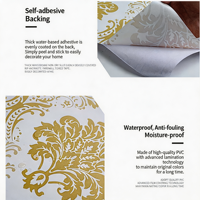 Papier peint 3D de style européen à motifs floraux en relief de précision, antistatique, ignifuge, insonorisant, garantie 3 ans