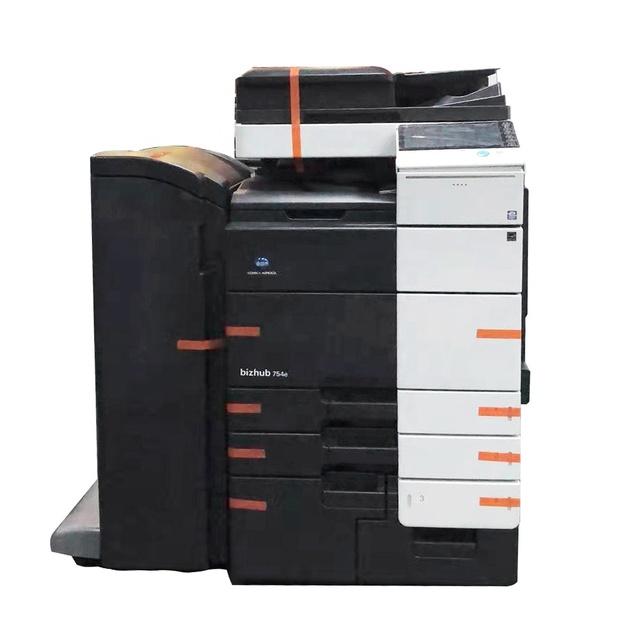 Good Condition Konica Minolta Bizhubs 754e Copier High-speed 75 ppm print/copy/scan BH 754E black and white machine
