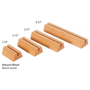 Supports photo en bois de chêne naturel en gros, porte-cartes de menu en bois pour mariages, anniversaires, décoration de la maison - Product Image 4