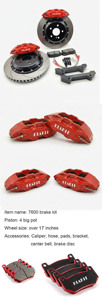 KLAKLE 7600 Caliper de Freno Ranurado de 4 Pistones Duradero OE:MR407116 para Mitsubishi Lancer <span class=keywords><strong>Evo</strong></span> - Product Image 3