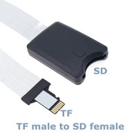 Adaptateur d'extension de lecteur de carte TF mâle vers micro SD femelle, 48cm, 25cm, câble d'extension pour voiture, GPS, téléphone, caméra TV