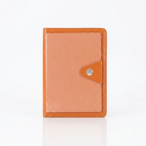 <b>A5</b> PU Leather Fabric Notebook Executive Journal Planner <b>Diary</b> with Metal Snap Button Closure Blue Brown Two Tone Cover - Product Image 3