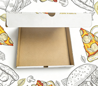 SP3693 Sunrise Wholesale Low MOQ Boîte à pizza carrée en kraft recyclé, résistante à la graisse, de qualité alimentaire, sur mesure, pour plats à emporter