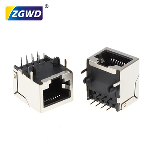 58 mô hình 10p8c RJ45 nữ cổng mạng Ổ cắm ngang Dải điện phía trước hai chân 18h unlit mạng đầu ổ cắm kết nối PCB - Product Image 2