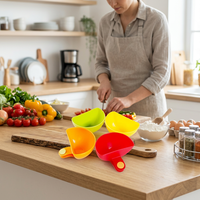 Bol en silicone portable personnalisé, petit, écologique, durable, mini-plat pour cadeau promotionnel, vente en gros, gadget de cuisine
