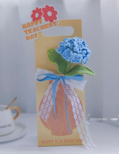 Ramo de Flores de Ganchillo Hecho a Mano, Ramo de Flores de Clavel de Ganchillo, Tarjeta con Ramo de Flores Rojas, para Suministros de Ramos del Día de la Madre - Product Image 5