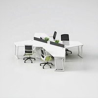 Mobilier de bureau moderne en métal table du personnel conception cloison de bureau en L poste de travail modulaire stratifié