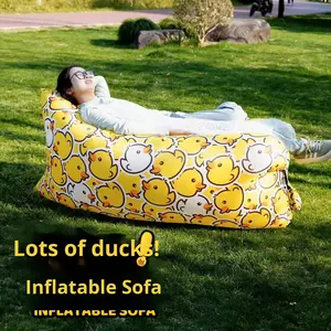 Sofá Inflable de Dibujos Animados, Sofá de Aire para Exteriores, Sofá Perezoso para Chicas, Celebridad de Internet, Lindo y Juguetón, Portátil, para Festivales de Música, Campamentos, de Poliéster - Product Image 3