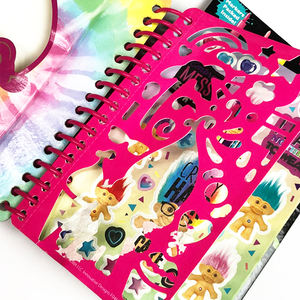 热卖教育彩色填充书套装，带彩色笔的螺旋着色书，儿童绘图模具套装 - Product Image 4