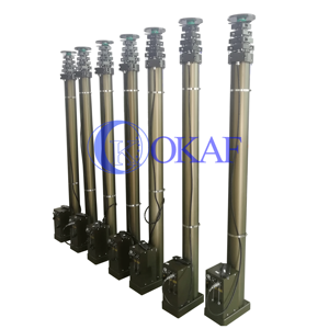 Mât électrique monté sur véhicule en alliage d'aluminium de haute qualité, <span class=keywords><strong>antenne</strong></span> télescopique mobile, <span class=keywords><strong>poteau</strong></span> télescopique électrique avec trépied - Product Image 5