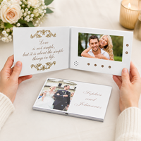 Impresión OEM/ODM, Pantalla LCD IPS de 4.3/5/7 Pulgadas, Álbum Digital, Invitación, Tarjeta de Felicitación con Video, Libro de Video para Bodas, Folleto con Video
