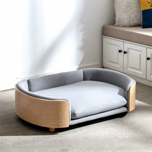 Деревянный простой диван-лежанка для кошек и собак с дышащей теплоизоляцией для использования в помещении круглый год - Product Image 4