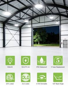 Lámpara LED UFO de 150W para Techos Altos, Iluminación LED para Almacenes, IP65 Impermeable, Iluminación Comercial para Garajes, Graneros, Talleres y Residencias - Product Image 4