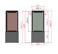 Écran OLED transparent vertical de 55 pouces pour vitrine culturelle et muséale, écran OLED transparent, moniteur