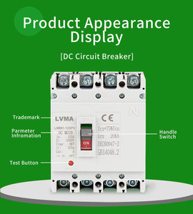 डीसी एमcb lmmcb lmm1 1p 2p <span class=keywords><strong>3p</strong></span> 4p molded केस सर्किट ब्रेकर 125a 250a 400a 630a 800a 630a 800a 1250a 500v सौर पैनलों के लिए 750v dc1000v - Product Image 3
