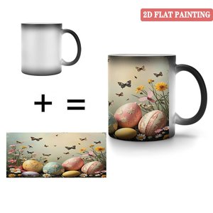 Custom Promotion Mug Frosted Black 11oz <b>Ceramic</b> Heat Sensitive Blank <b>Cup</b> - Product Image 4