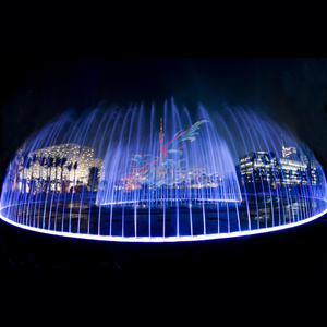 Fontana moderna esterna <span class=keywords><strong>DMX</strong></span> <span class=keywords><strong>512</strong></span> pompa dell'acqua a secco musica da ballo fontana interattiva - Product Image 1