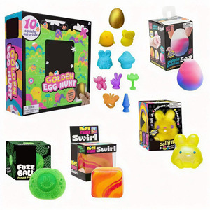 Juguete Blandito Needo Golden Egg Hunt, 10 Piezas, <span class=keywords><strong>Sorpresa</strong></span> Sensorial, Antiestrés, <span class=keywords><strong>de</strong></span> Rebote Lento, Regalo para Niños, <span class=keywords><strong>Canasta</strong></span> <span class=keywords><strong>de</strong></span> Pascua - Product Image 1