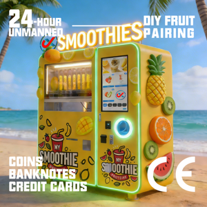 Distributeur automatique de smoothies, machine à smoothies avec mixeur intégré, distributeur de smoothies avec mélange automatique - Product Image 1