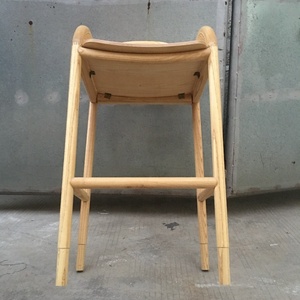 เก้าอี้บาร์ทรงสูงทำจากไม้หวายสานสไตล์นอร์ดิกกรอบไม้แอชวู้ดขนาดกลางคุณภาพสูงสำหรับใช้รับประทานอาหาร - Product Image 6