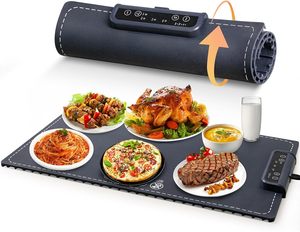 Foldable Silicon Food Warming Tray <strong>Electric</strong> Flexible Food Warming Mat Portable <strong>Heating</strong> <strong>Pad</strong> for Food - Product Image 1