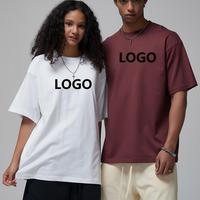 T-shirt en coton surdimensionné à col rond et manches courtes avec logo imprimé, tee-shirt décontracté pour homme, jersey uni avec design de lettres sur le devant
