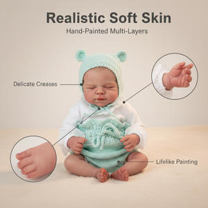 Poupées réalistes YeezWood pour filles, poupées bébé de 19 pouces, poupées réalistes en silicone pour bébés de 49 cm - Product Image 3