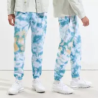 OEM Custom Dying Pattern Jogger Mens Streetwear High Quality Wholesale Tie染料Drawstring Waist Men Sweatpants