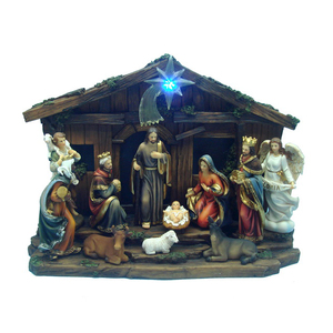 एलईडी प्रकाश के साथ उच्च गुणवत्ता राल जन्म सेट - Product Image 1