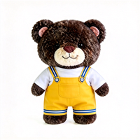 Ours en peluche en gros, jouet en peluche premium avec tenue décontractée, animal en peluche doux pour enfants, adorable poupée en peluche ours