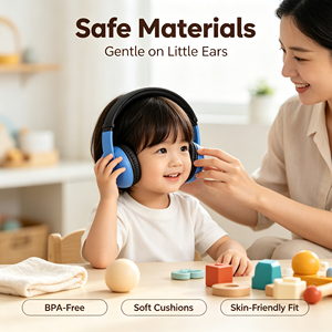 Casque de jeu pour enfants de haute qualité en gros, casque supra-auriculaire avec microphone intégré, casque Bluetooth pour ordinateur - Product Image 2