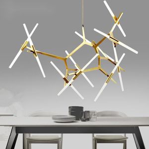 Lampadario moderno forcella inguinale per soggiorno camera da letto cucina Lustre vetro lampada a soffitto luci pendenti Design stile albero - Product Image 1