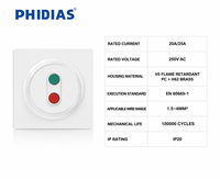 MOQ 500pcs Saklar Dinding Dismatic 20A 250V Perlindungan Beban Berlebih Ramah Lingkungan Rumah Kantor Afrika 16A Garansi 2 Tahun