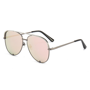 New Coming Wholesale pilot clear Stone Unisex Women <b>Sunglasses</b> <b>with</b> Metal Frame Custom Logo UV400 Protection 6 Colors - Product Image 1