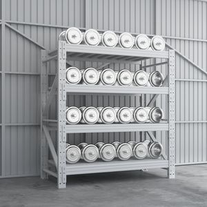 ชั้นวางสินค้าในคลังสินค้าแบบเหล็กแผ่นรีดเย็น 4 ชั้น ทนทานปานกลาง ป้องกันสนิม - Product Image 5