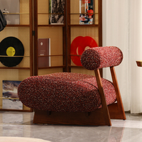 Fauteuil de loisirs en bois massif, rembourré en tissu, fauteuil d'appoint moderne pour salon OS9008A