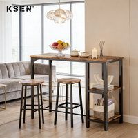 Table et chaises de bar compactes en bois, ensemble bistrot Tavolo E Sedia, table de bar avec 2 tabourets TC0246, vente chaude
