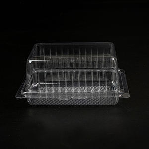 PET super clair BRC ISO muffin gâteau au fromage rectangulaire <span class=keywords><strong>anti</strong></span>-dérapant cookie conteneur inviolable dôme peu profond à clapet - Product Image 3