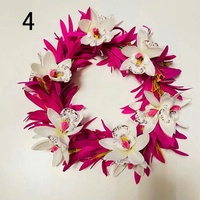 Bando Elastis Bunga Lili Laba-laba Anggrek, Aksesoris Rambut Bunga Pulau Tropis, Haku Tari Hula Bunga