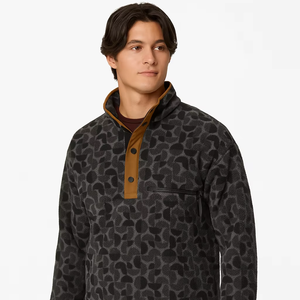 Custom Men's Casual Full Digital Printed Jersey Half Zip Long Sleeve Fluffy Soft <b>Fleece</b> Eco-Friendly Pullover <b>Sweater</b> - Product Image 1