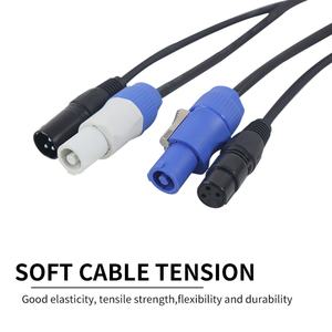 Cables Híbridos DMX Powercon Plus para Equipos de Iluminación de Escenario, Cable Combinado de 3 Pines, 1m, 2m, 3m, 5m, 10m - Product Image 6
