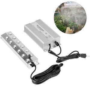 DB, venta al por mayor, fabricante de niebla ultrasónica de 12 cabezales, humidificador de nebulizador de acero inoxidable con fuente de alimentación impermeable - Product Image 1