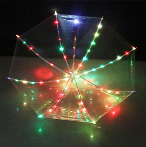 Groothandel Custom Led Light Clear Transparante Kind Kid Led Paraplu