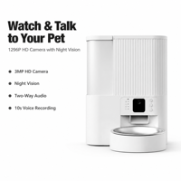 Distributeur automatique de nourriture et d'eau pour animaux de compagnie intelligent 2-en-1 avec caméra 3MP