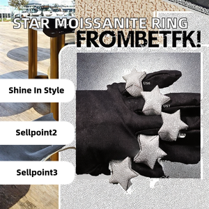 Anillo de Plata de Ley 925 Chapado en Oro Rosa con Forma de Estrella, Moissanita D/VVS, Engaste de Garras, Certificado, Estilo Hip Hop Iced Out para Hombre - ¡Gran Oferta! - Product Image 2