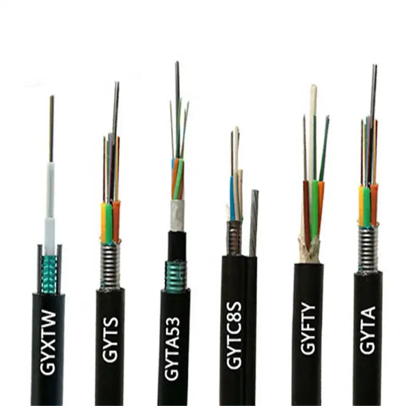 Outdoor Singlemode Aerial or Duct Use 12~288 Cores Armoured Optical Fibre Cord GYTA Fiber Optic Cable