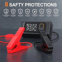 Batterie externe multifonctionnelle 4 en 1 portable 6000 mAh avec pompe à air, compresseur d'air, gonfleur de pneus et démarreur de voiture