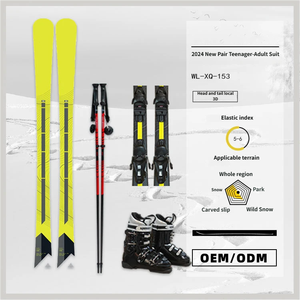 Ensemble <span class=keywords><strong>de</strong></span> <span class=keywords><strong>ski</strong></span> double planche pour débutants (hommes et femmes) - <span class=keywords><strong>Niveau</strong></span> collège - Crosse <span class=keywords><strong>de</strong></span> <span class=keywords><strong>ski</strong></span>, raquettes à neige et snowboard inclus - Product Image 3